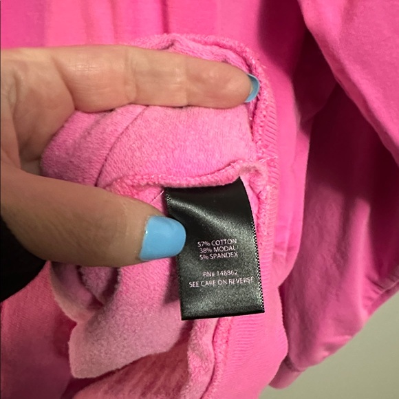Torrid Hot Pink Classic Fit Ultra Soft Fleece Crew Neck Raglan Sweatshirt Size 3 - Picture 4 of 5